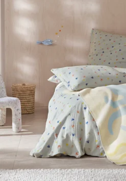 hessnatur Musselin Bettwäsche aus reiner Bio-Baumwolle von nordisch blau Outlet