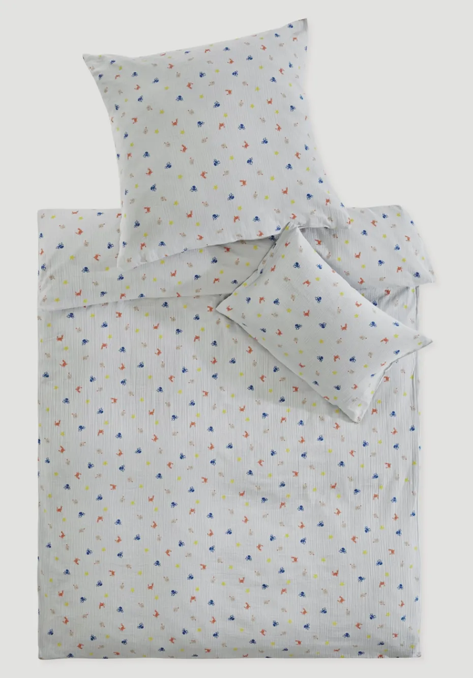 hessnatur Musselin Bettwäsche aus reiner Bio-Baumwolle von nordisch blau Outlet