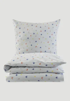 hessnatur Musselin Bettwäsche aus reiner Bio-Baumwolle von nordisch blau Outlet