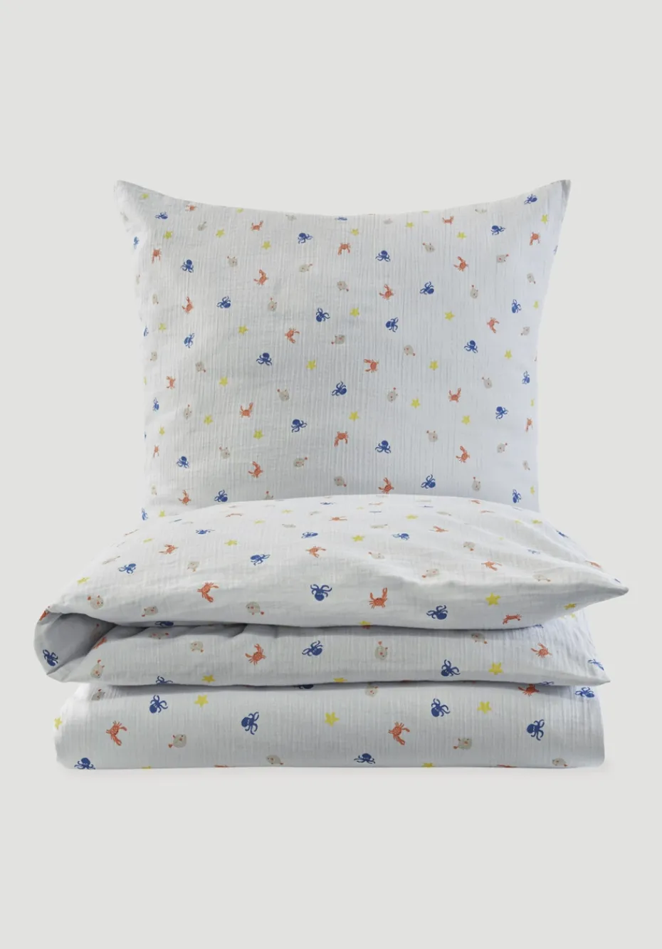 hessnatur Musselin Bettwäsche aus reiner Bio-Baumwolle von nordisch blau Outlet