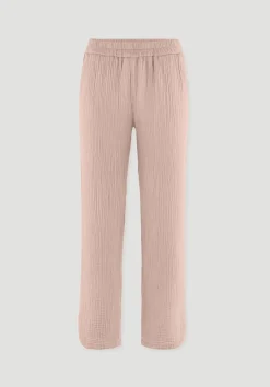 hessnatur Musselin Schlafhose Regular PURE COMFORT aus reiner Bio-Baumwolle von cremerosa Sale