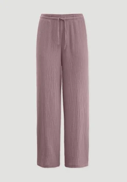 hessnatur Musselin Schlafhose Relaxed PURE COMFORT aus reiner Bio-Baumwolle von altrosa
