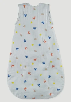 hessnatur Musselin Schlafsack aus reiner Bio-Baumwolle von nordisch blau