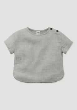 hessnatur Musselin Shirt aus reiner Bio-Baumwolle von nebelgrau Discount