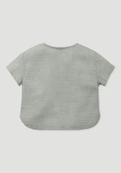 hessnatur Musselin Shirt aus reiner Bio-Baumwolle von nebelgrau Discount
