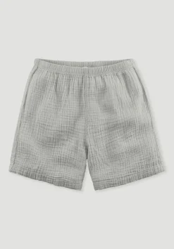 hessnatur Musselin Shorts PURE COMFORT aus reiner Bio-Baumwolle von nebelgrau