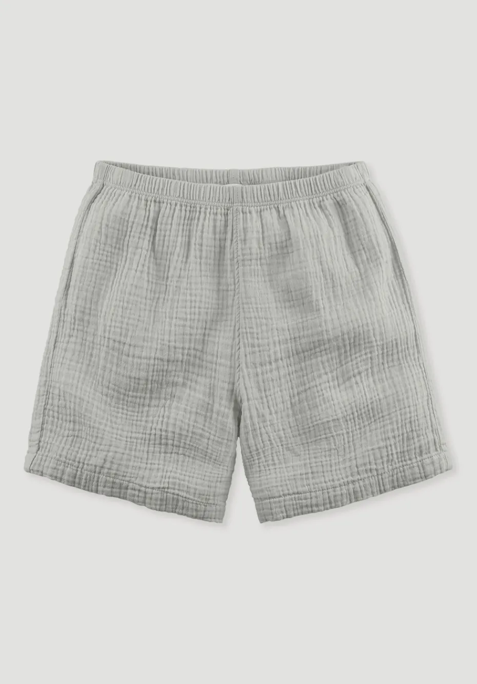 hessnatur Musselin Shorts PURE COMFORT aus reiner Bio-Baumwolle von nebelgrau