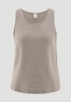 hessnatur Musselin Top PURE COMFORT aus reiner Bio-Baumwolle von mandelbraun Hot