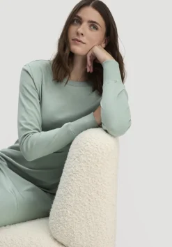 hessnatur Nachthemd PURE COTTON aus reiner Bio-Baumwolle von mattgrün