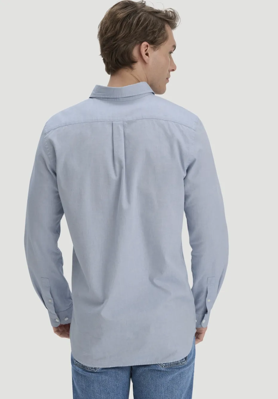 hessnatur Oxford Hemd Regular aus reiner Bio-Baumwolle von lichtblau Online