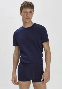 hessnatur Pants Regular Cut COTTON MIX aus Bio-Baumwolle von dunkelblau
