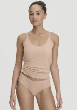 hessnatur Panty Regular Cut COTTON FEEL LACE aus Bio-Baumwolle von puder Discount