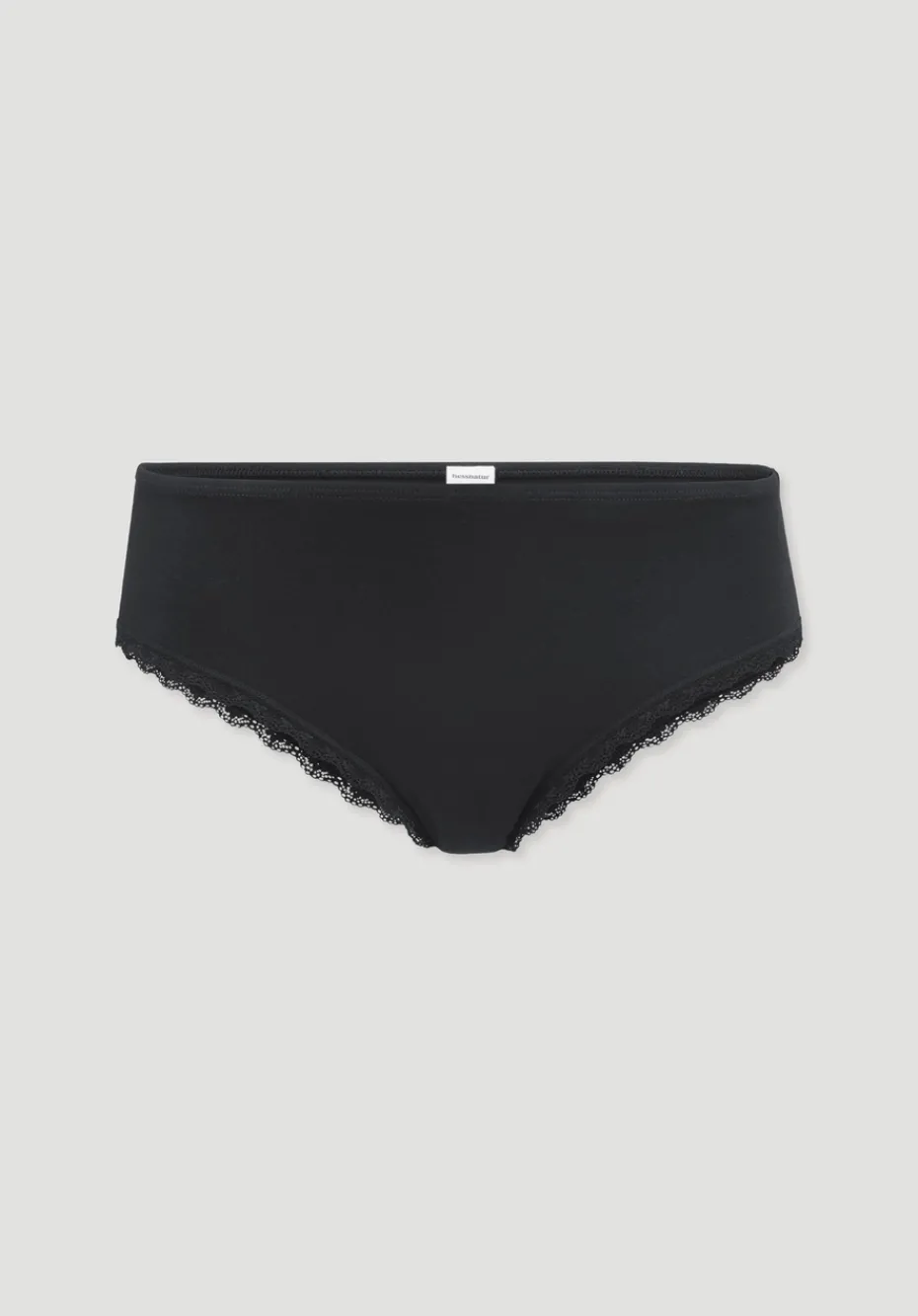 hessnatur Panty Regular Cut COTTON FEEL LACE aus Bio-Baumwolle von schwarz