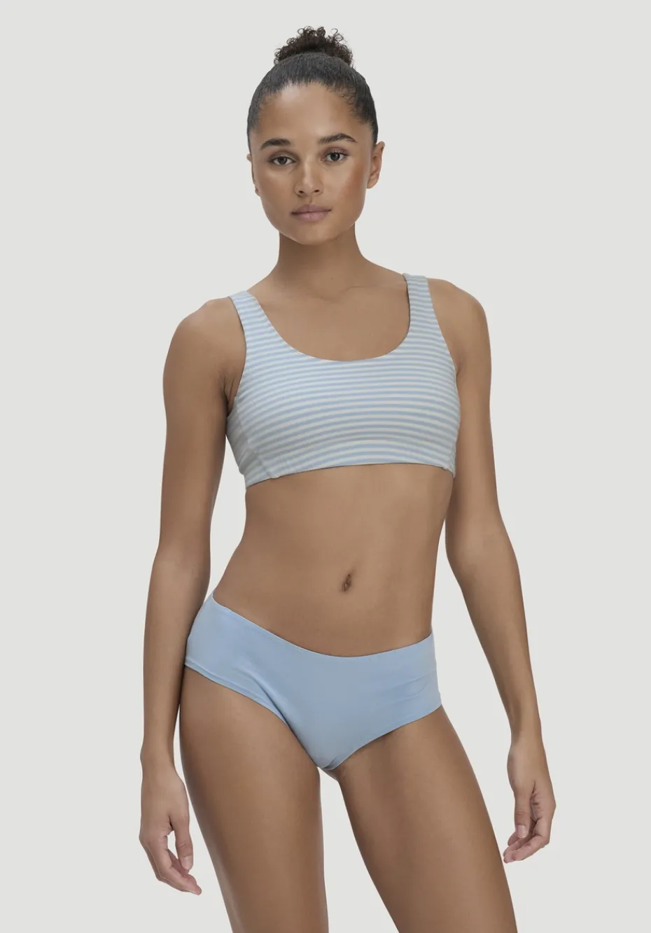 hessnatur Panty Regular Cut im 3er-Pack COTTON FEEL aus Bio-Baumwolle von himmelblau Clearance