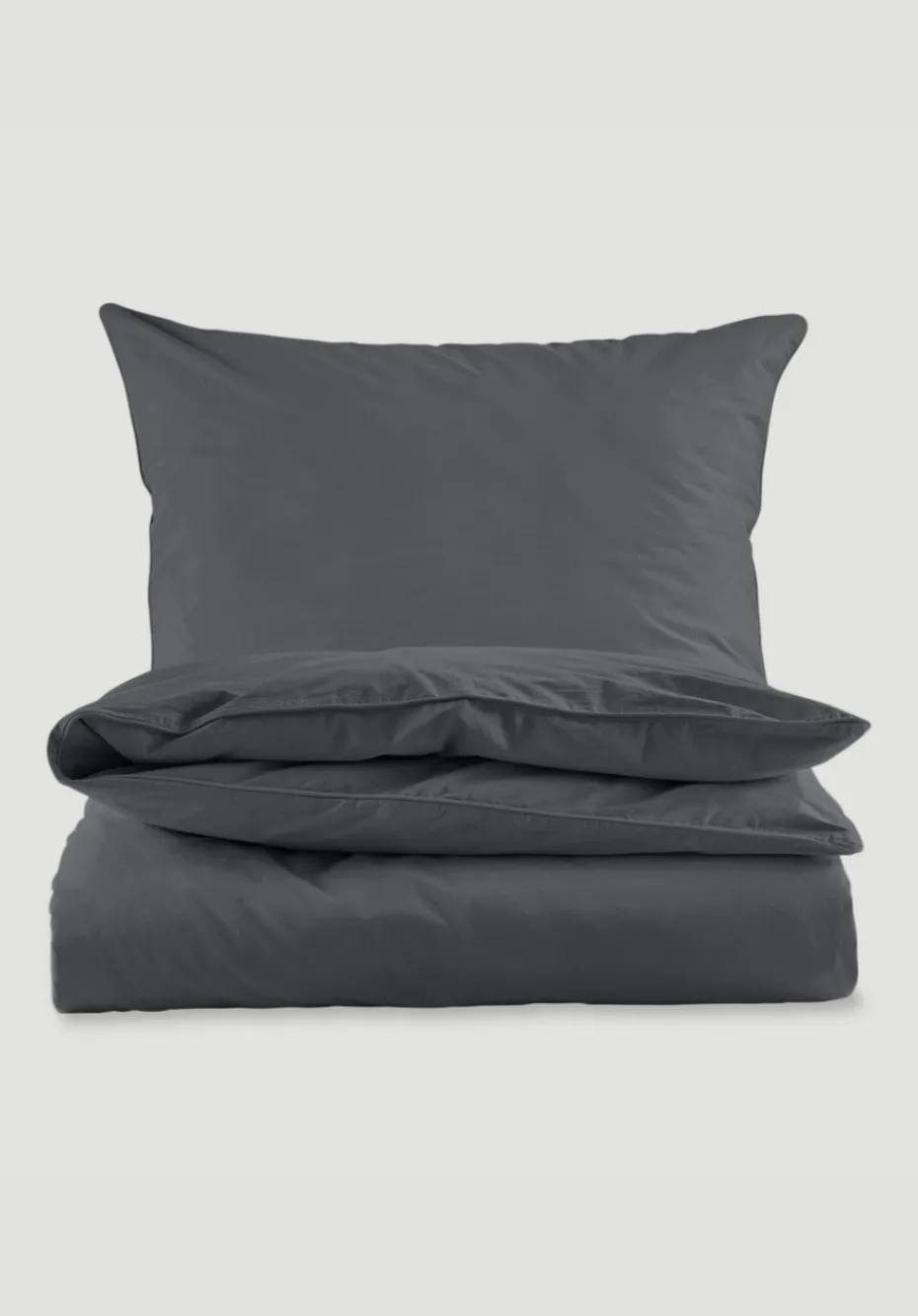 hessnatur Perkal Bettwäsche-Set aus reiner Bio-Baumwolle von anthrazit Discount