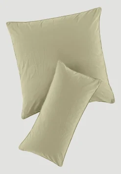 hessnatur Perkal Kissenbezug aus reiner Bio-Baumwolle von pastelloliv Discount