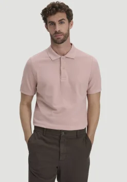 hessnatur Piqué Polo Regular aus reiner Bio-Baumwolle von rosé Outlet
