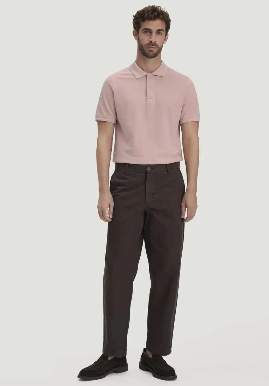 hessnatur Piqué Polo Regular aus reiner Bio-Baumwolle von rosé Outlet