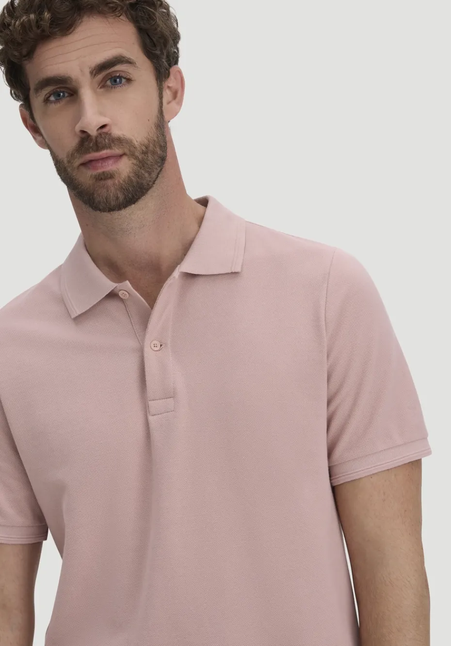 hessnatur Piqué Polo Regular aus reiner Bio-Baumwolle von rosé Outlet