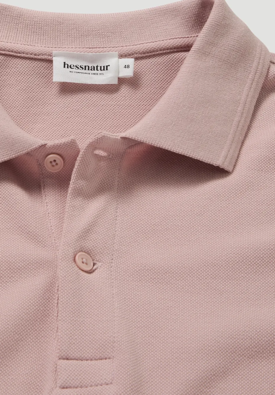 hessnatur Piqué Polo Regular aus reiner Bio-Baumwolle von rosé Outlet