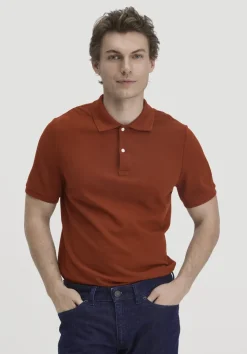 hessnatur Piqué Polo Regular aus reiner Bio-Baumwolle von cognac