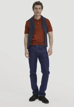 hessnatur Piqué Polo Regular aus reiner Bio-Baumwolle von cognac