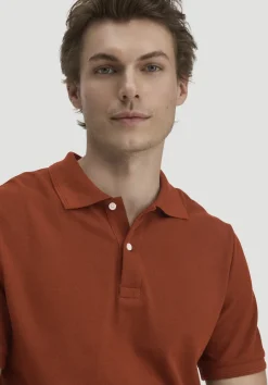 hessnatur Piqué Polo Regular aus reiner Bio-Baumwolle von cognac