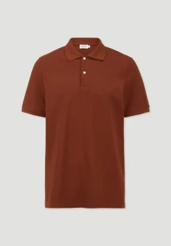 hessnatur Piqué Polo Regular aus reiner Bio-Baumwolle von cognac