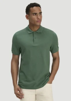 hessnatur Piqué Polo Regular aus reiner Bio-Baumwolle von efeugrün Sale