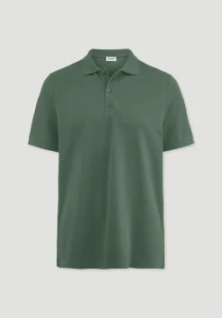 hessnatur Piqué Polo Regular aus reiner Bio-Baumwolle von efeugrün Sale