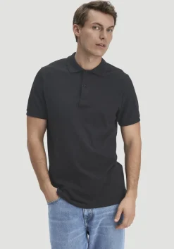 hessnatur Piqué Polo Regular aus reiner Bio-Baumwolle von schwarz New