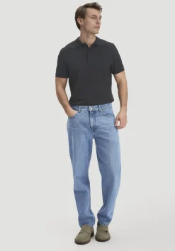 hessnatur Piqué Polo Regular aus reiner Bio-Baumwolle von schwarz New