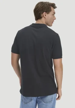 hessnatur Piqué Polo Regular aus reiner Bio-Baumwolle von schwarz New