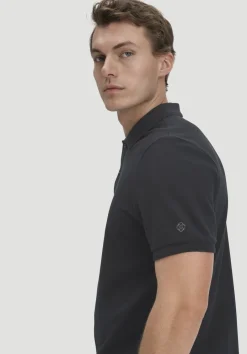 hessnatur Piqué Polo Regular aus reiner Bio-Baumwolle von schwarz New