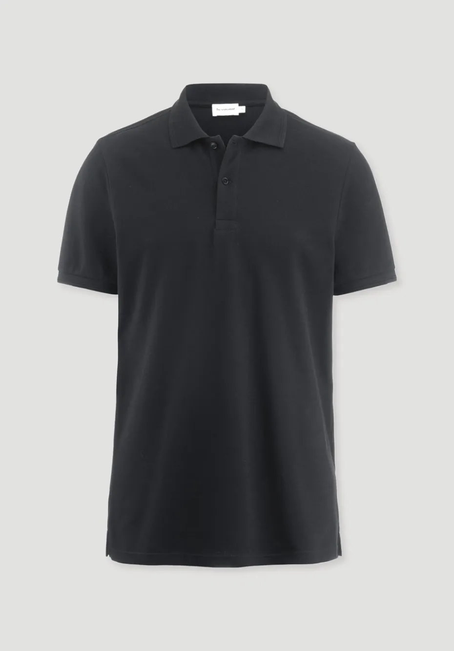 hessnatur Piqué Polo Regular aus reiner Bio-Baumwolle von schwarz New