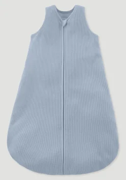hessnatur Piqué Schlafsack aus reiner Bio-Baumwolle von helles jeansblau Sale