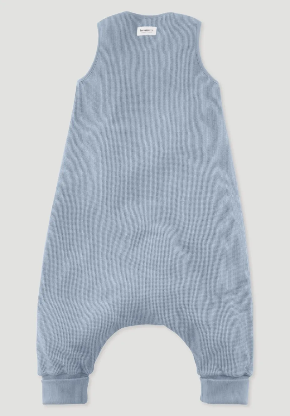 hessnatur Piqué Schlafsack aus reiner Bio-Baumwolle von helles jeansblau