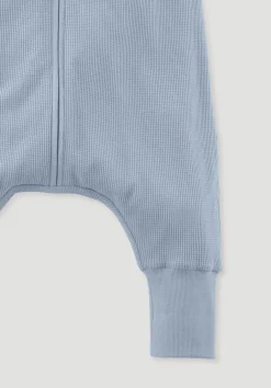 hessnatur Piqué Schlafsack aus reiner Bio-Baumwolle von helles jeansblau