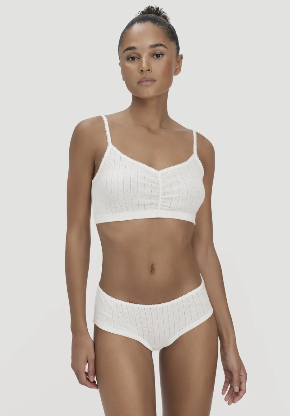 hessnatur Pointelle Bustier PURE COTTON aus reiner Bio-Baumwolle von naturweiss Online