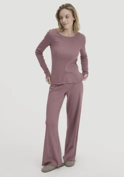 hessnatur Pointelle Loungeshirt PURE COTTON aus reiner Bio-Baumwolle von altrosa Sale