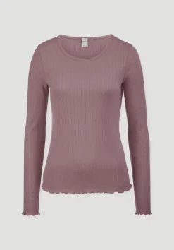 hessnatur Pointelle Loungeshirt PURE COTTON aus reiner Bio-Baumwolle von altrosa Sale