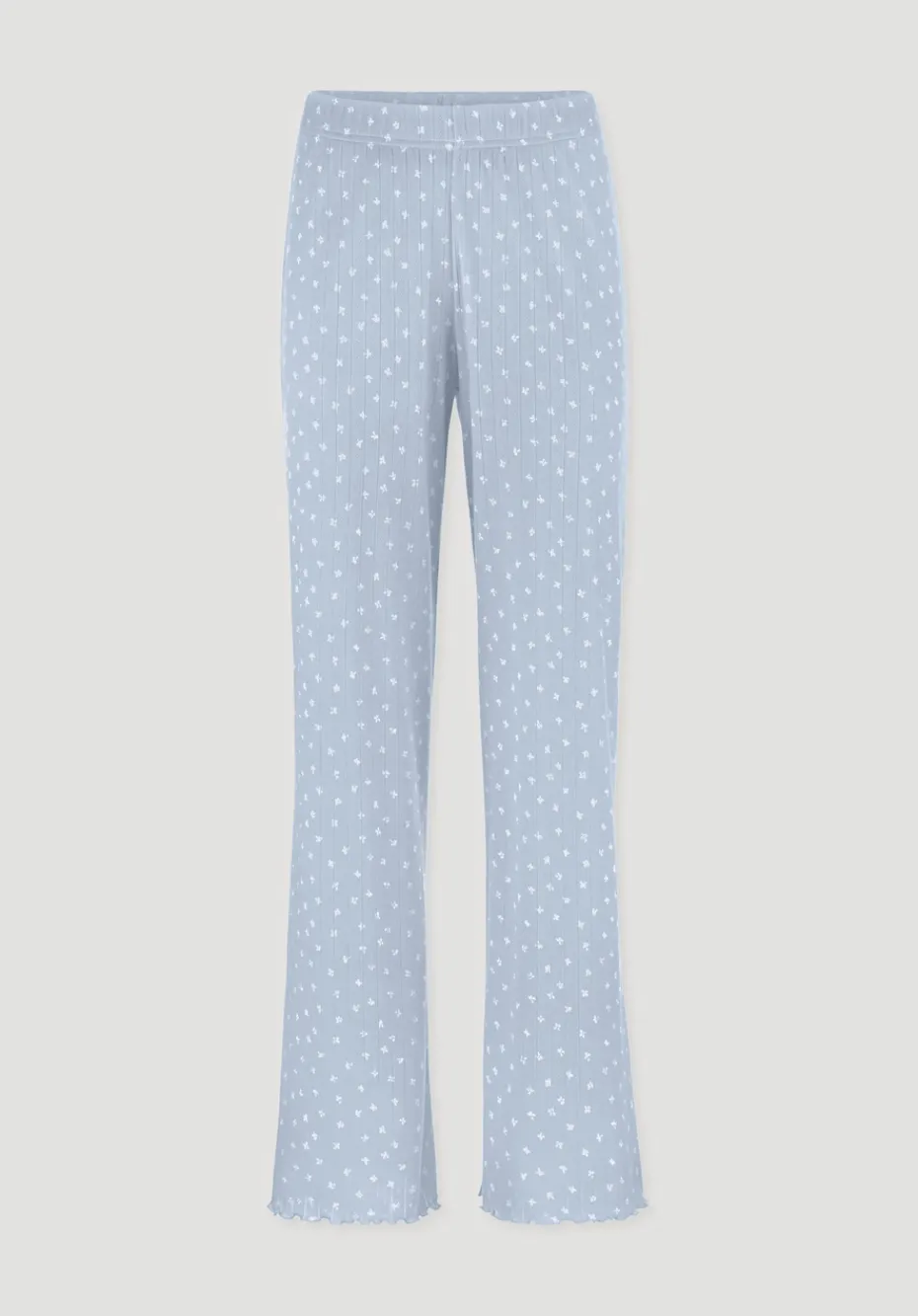 hessnatur Pointelle Schlafhose Relaxed PURE COTTON aus reiner Bio-Baumwolle von nordisch blau Hot