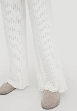 hessnatur Pointelle Schlafhose Relaxed PURE COTTON aus reiner Bio-Baumwolle von naturweiss Sale