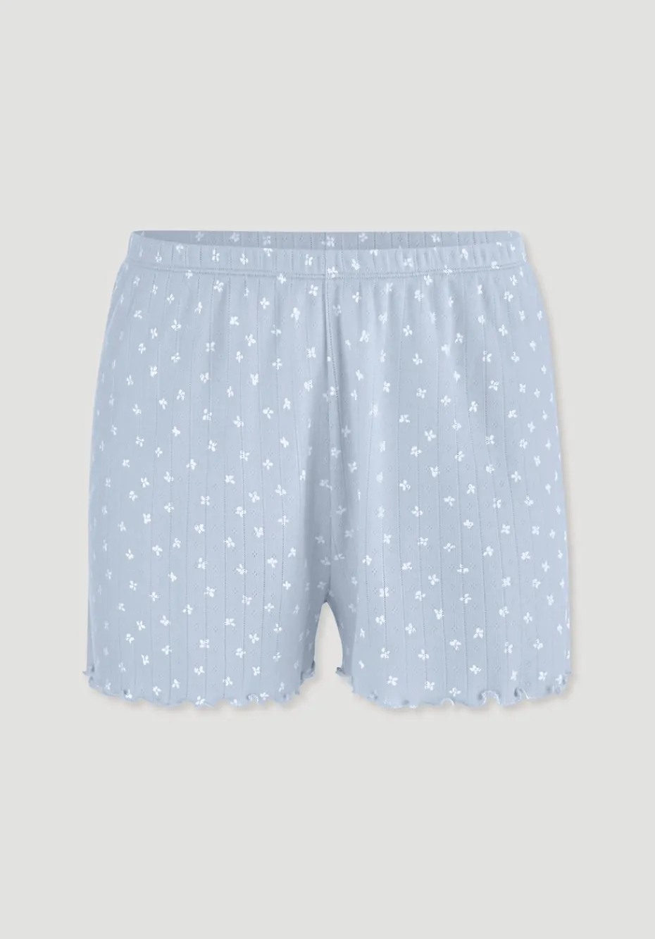 hessnatur Pointelle Schlafshorts PURE COTTON aus reiner Bio-Baumwolle von nordisch blau Hot