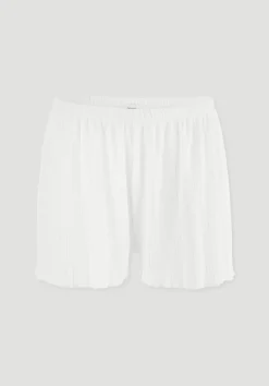 hessnatur Pointelle Schlafshorts PURE COTTON aus reiner Bio-Baumwolle von naturweiss Clearance