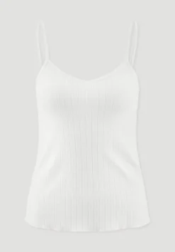 hessnatur Pointelle Spaghetti Top PURE COTTON aus reiner Bio-Baumwolle von naturweiss