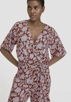 hessnatur Print Jersey Overall Relaxed aus reiner Bio-Baumwolle von pastell lavendel Discount