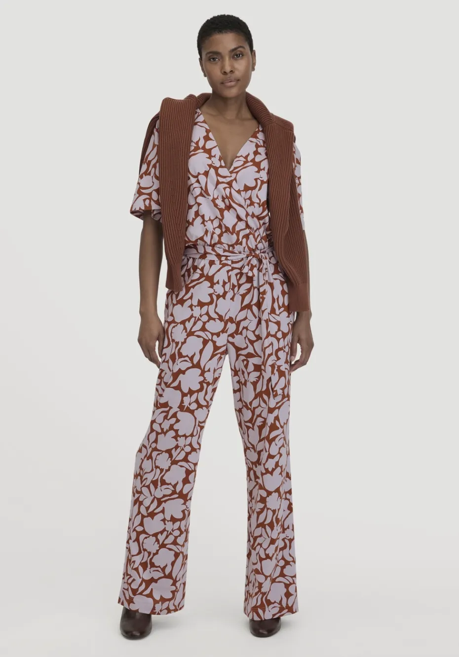 hessnatur Print Jersey Overall Relaxed aus reiner Bio-Baumwolle von pastell lavendel Discount
