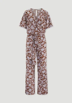 hessnatur Print Jersey Overall Relaxed aus reiner Bio-Baumwolle von pastell lavendel Discount