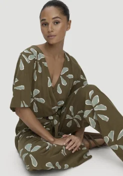 hessnatur Print Jersey Overall Relaxed aus reiner Bio-Baumwolle von goldoliv Outlet